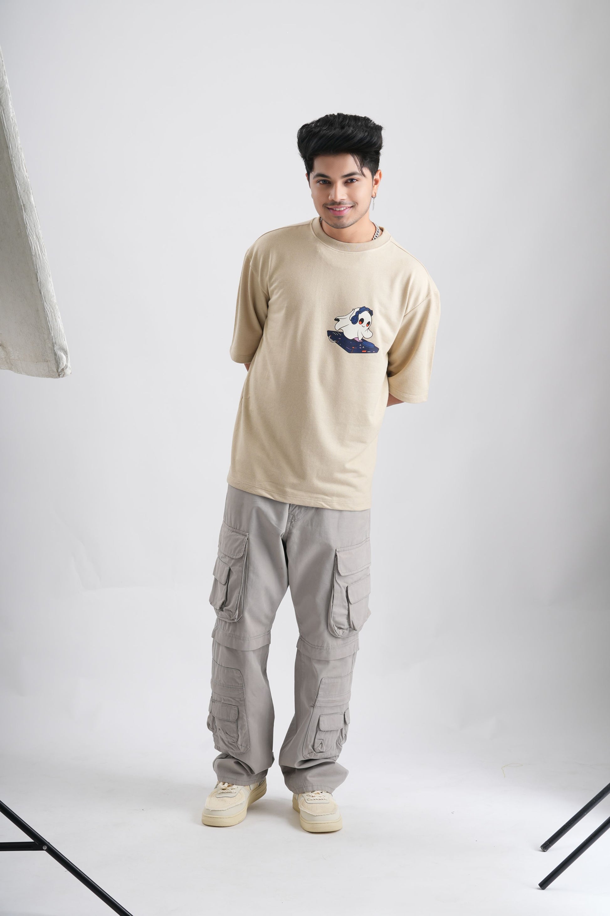 SPOOKY-Oversize Tee 100% Cotton French Terry