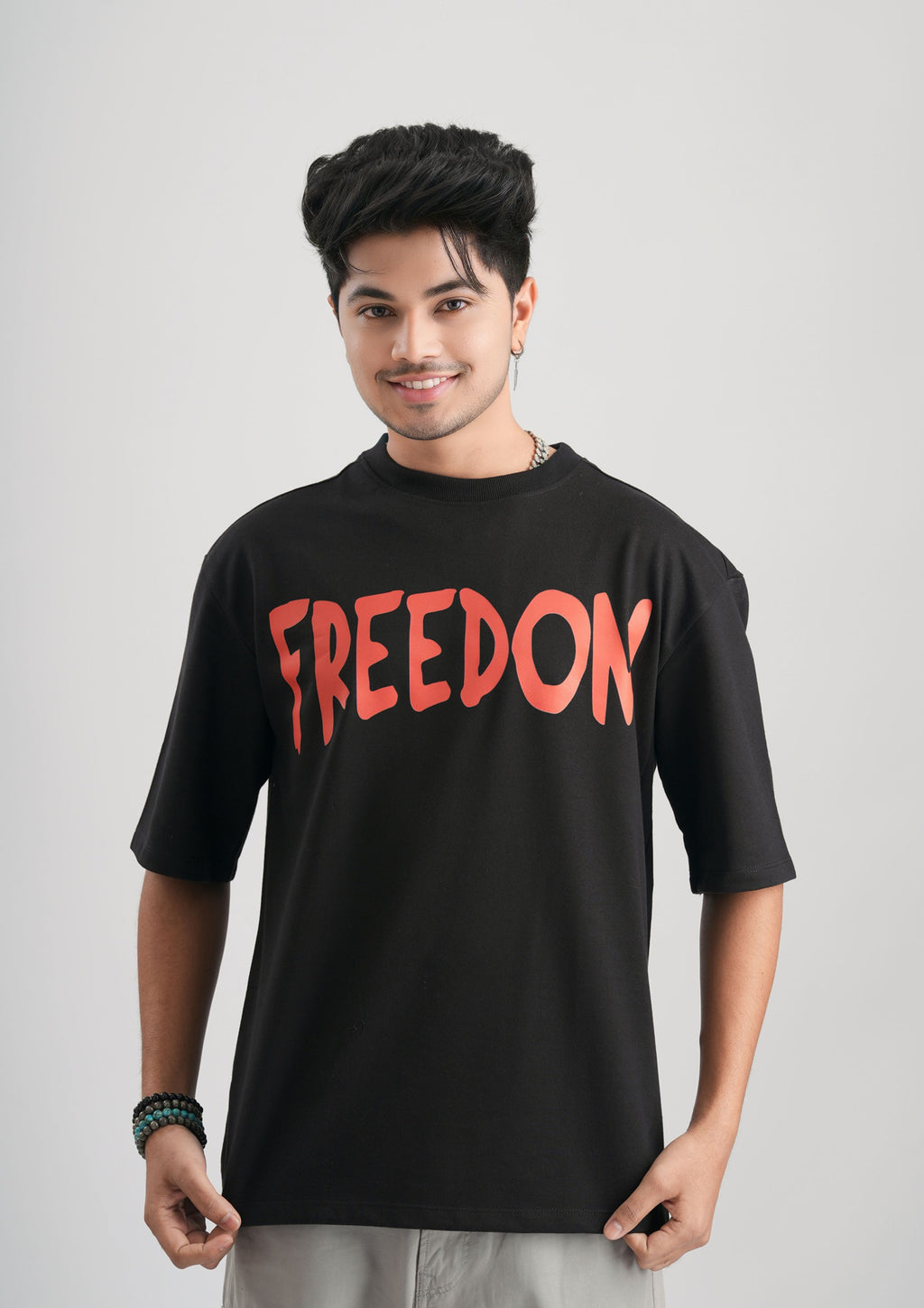 FREEDOM-Oversize Tee 100% Cotton French Terry