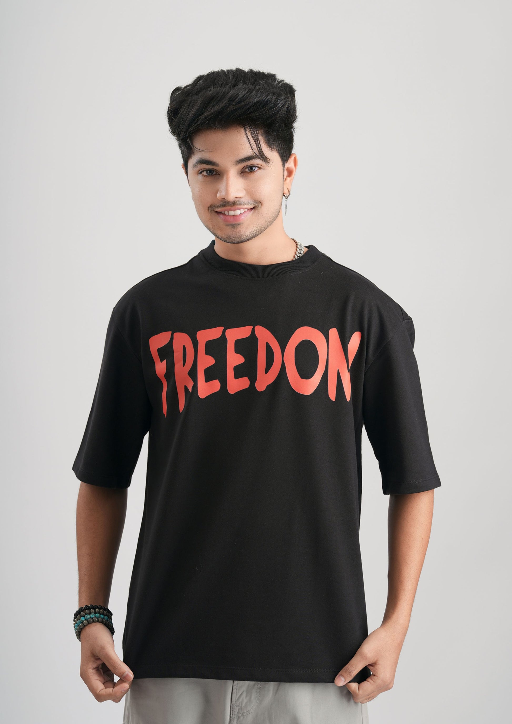 FREEDOM-Oversize Tee 100% Cotton French Terry