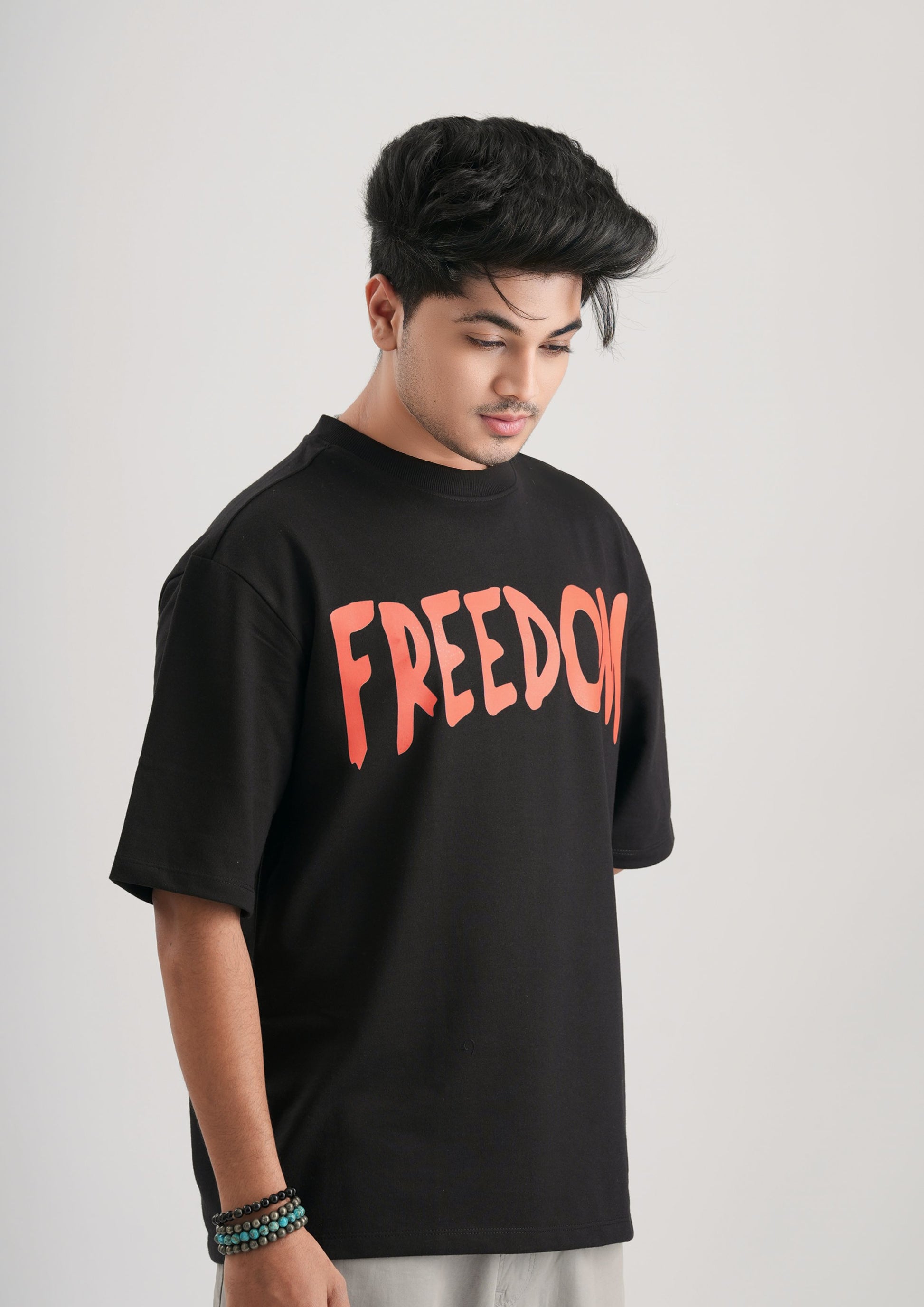 FREEDOM-Oversize Tee 100% Cotton French Terry