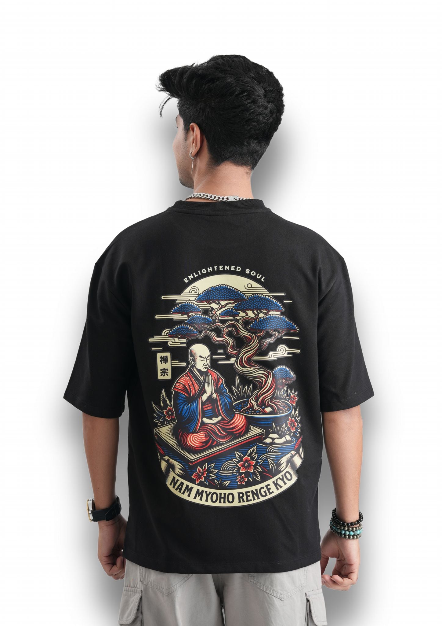 NAM MYOHO RENGE KYO-Oversize Tee 100% Cotton French Terry