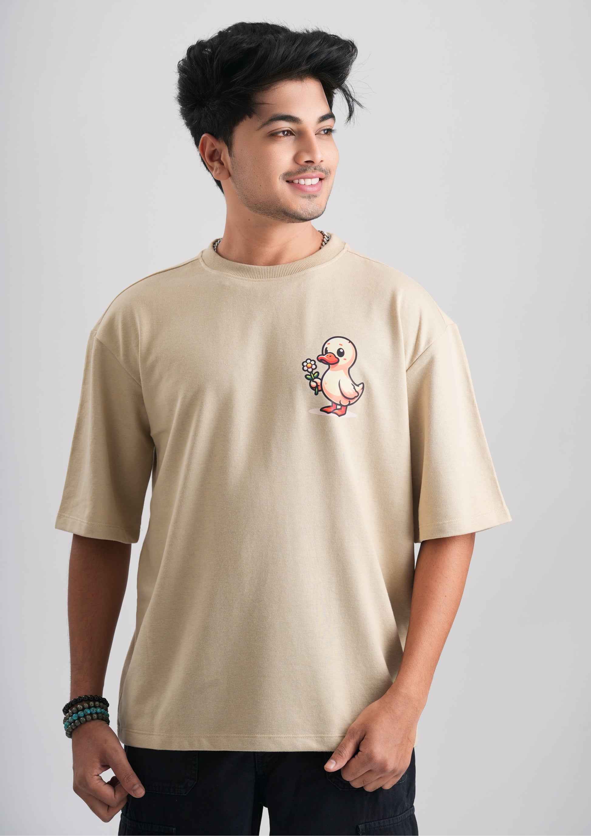 QAUCK-Oversize Tee 100% Cotton French Terry
