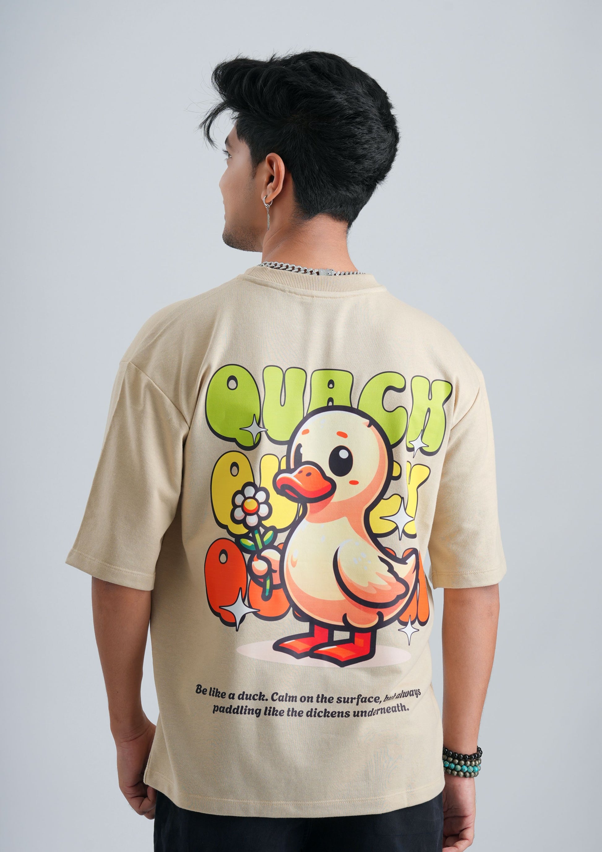 QAUCK-Oversize Tee 100% Cotton French Terry