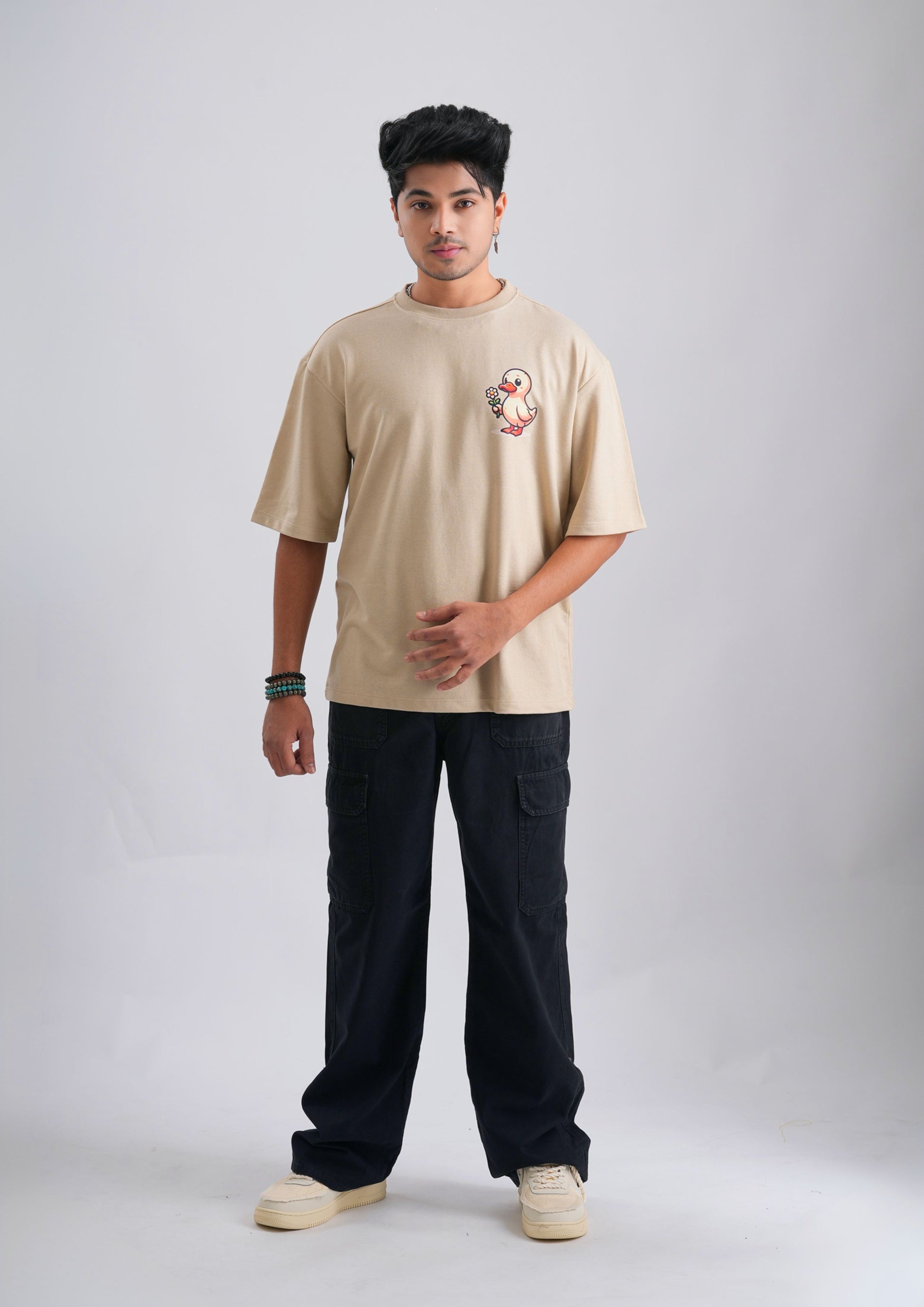 QAUCK-Oversize Tee 100% Cotton French Terry