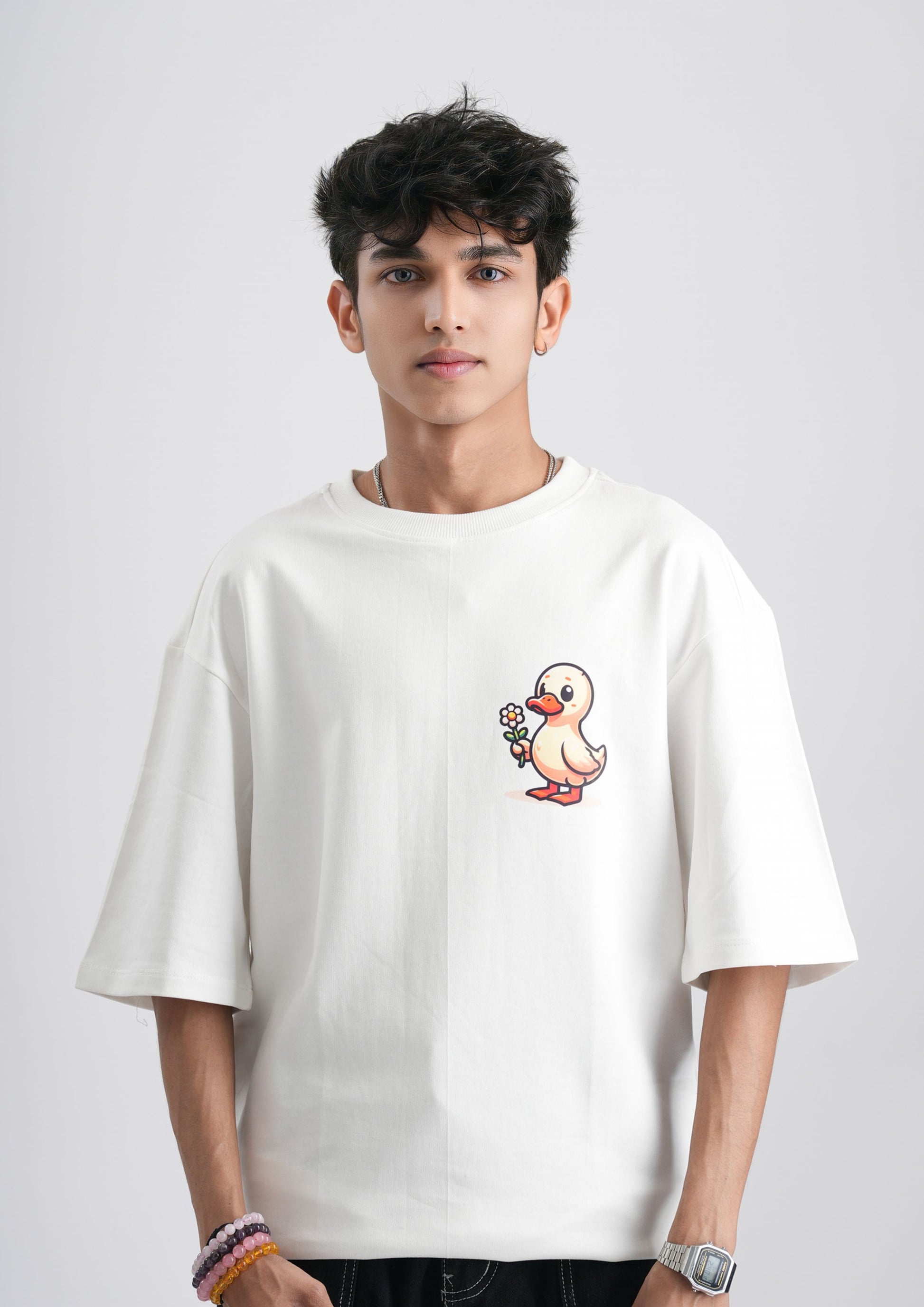 QAUCK-Oversize Tee 100% Cotton French Terry