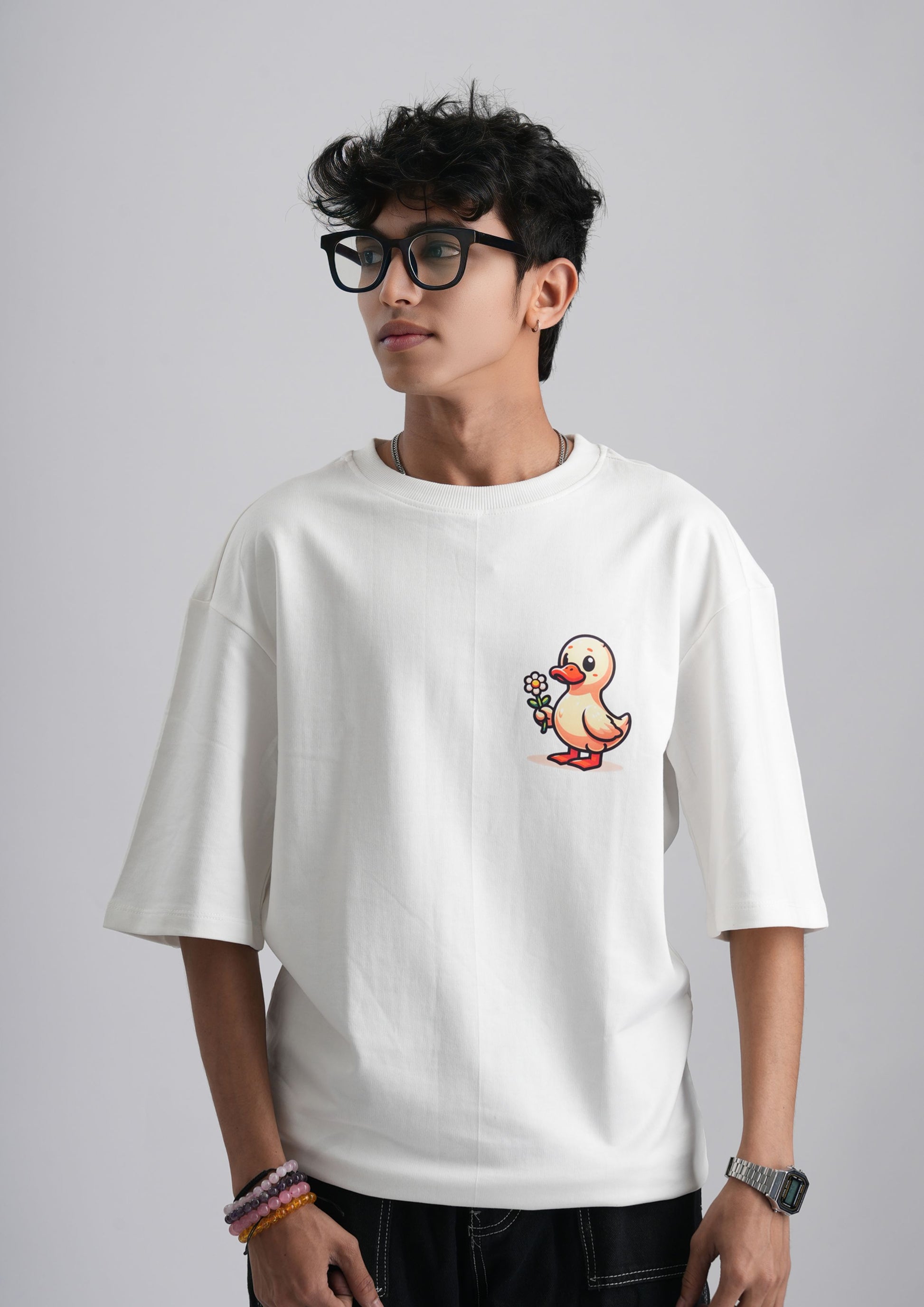 QAUCK-Oversize Tee 100% Cotton French Terry