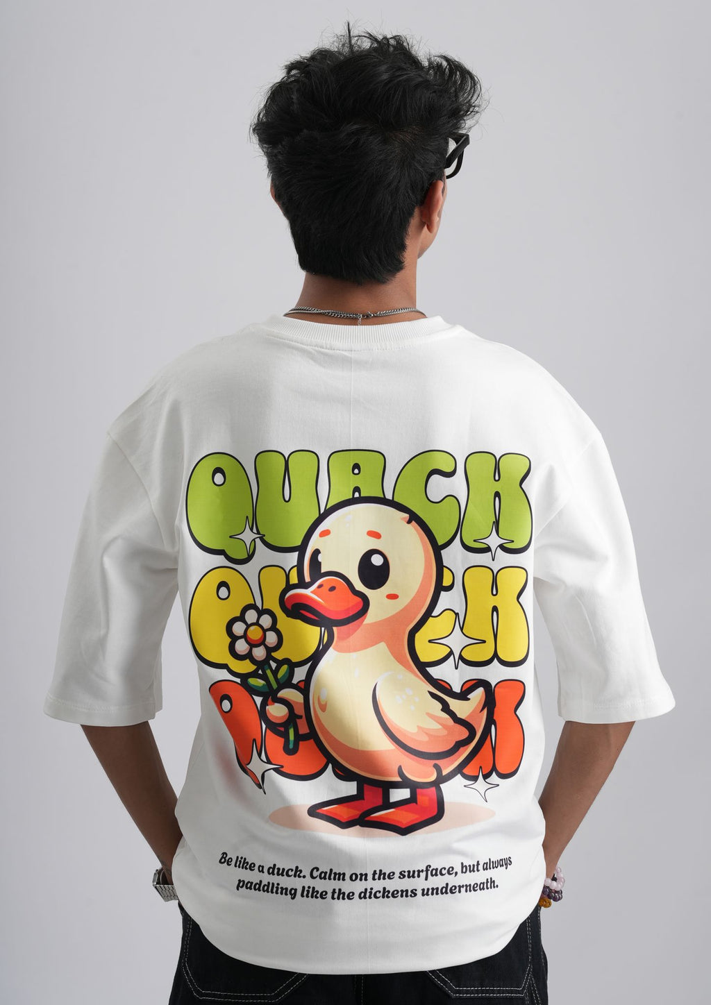 QAUCK-Oversize Tee 100% Cotton French Terry
