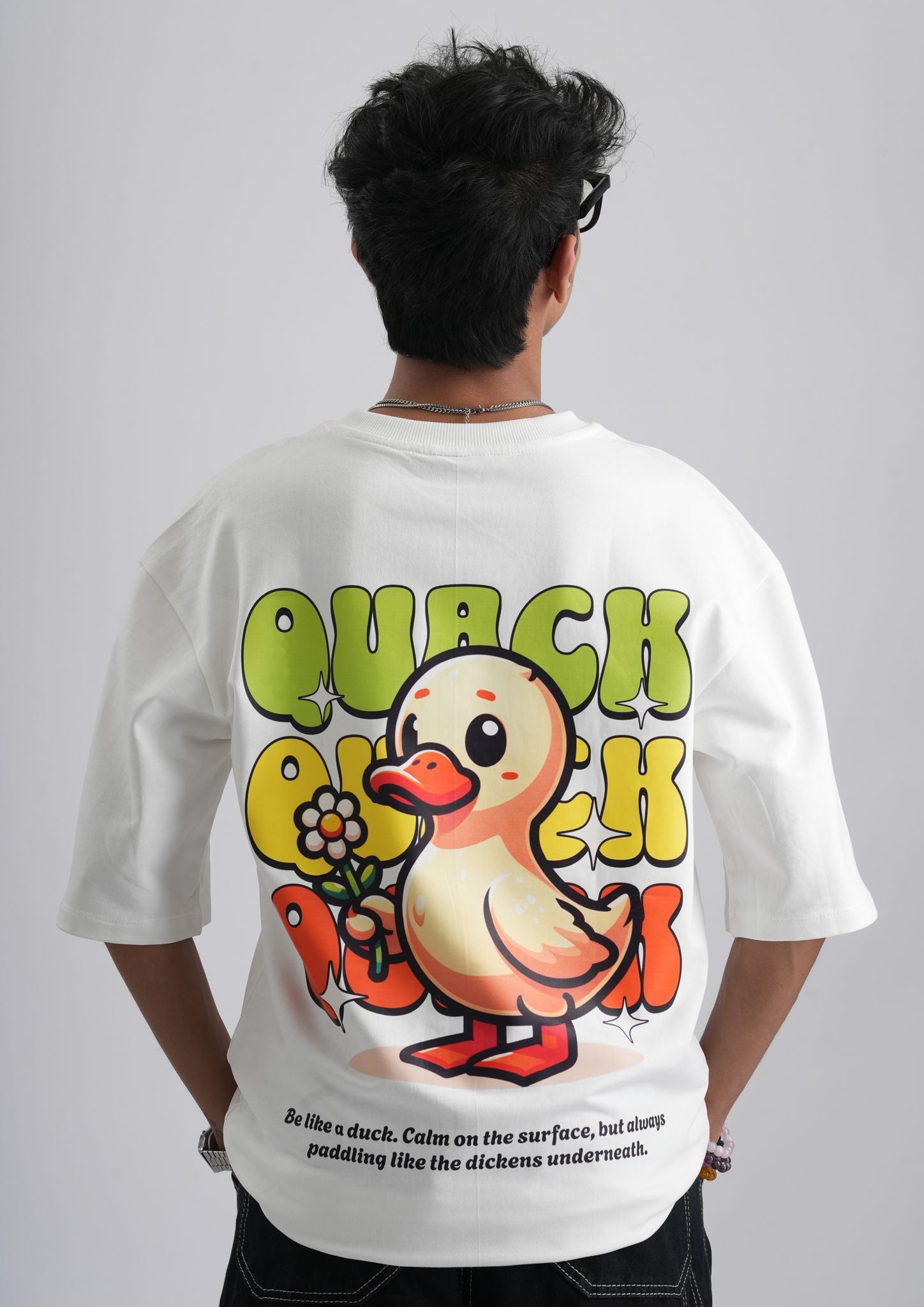 QAUCK-Oversize Tee 100% Cotton French Terry