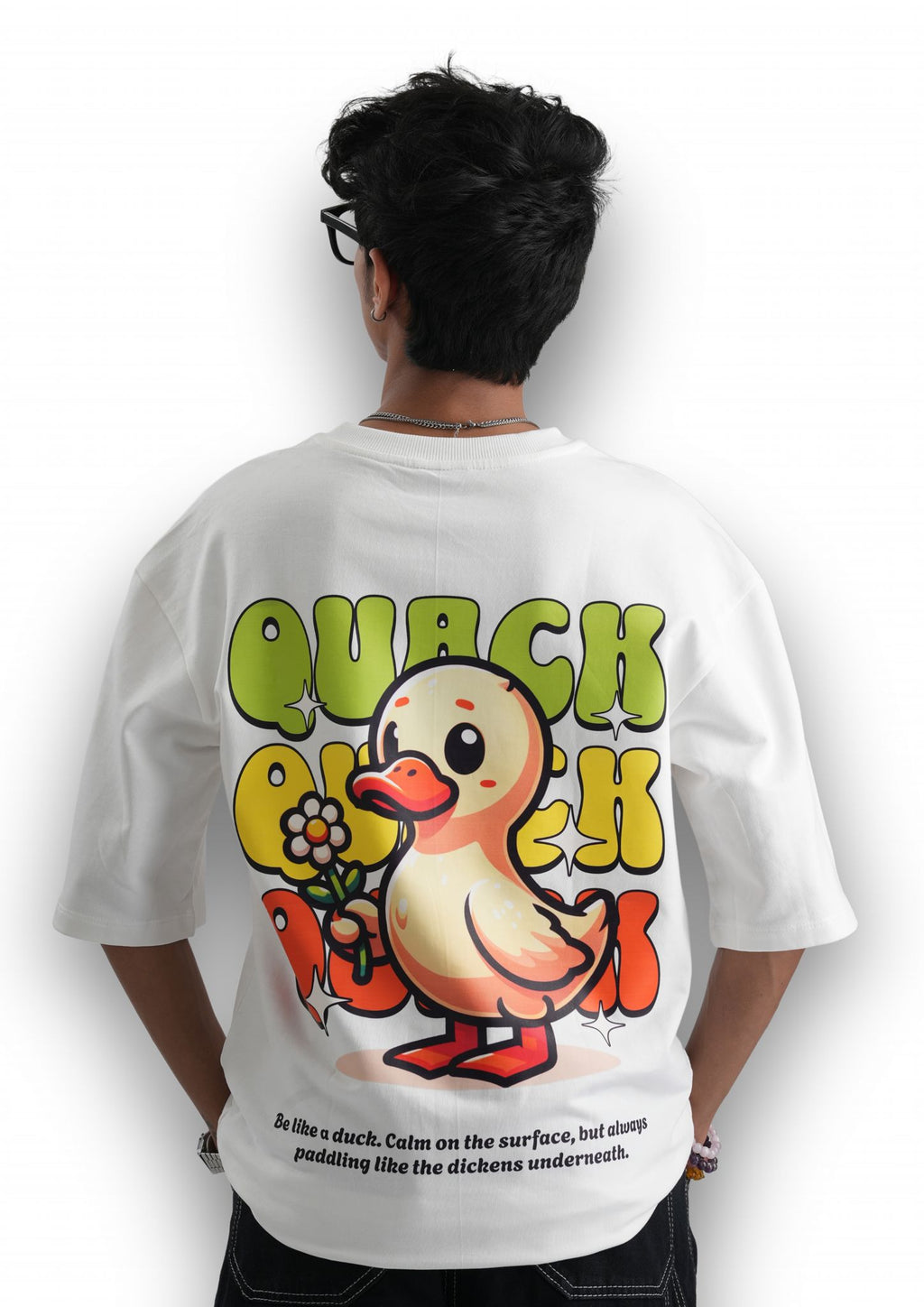 QAUCK-Oversize Tee 100% Cotton French Terry
