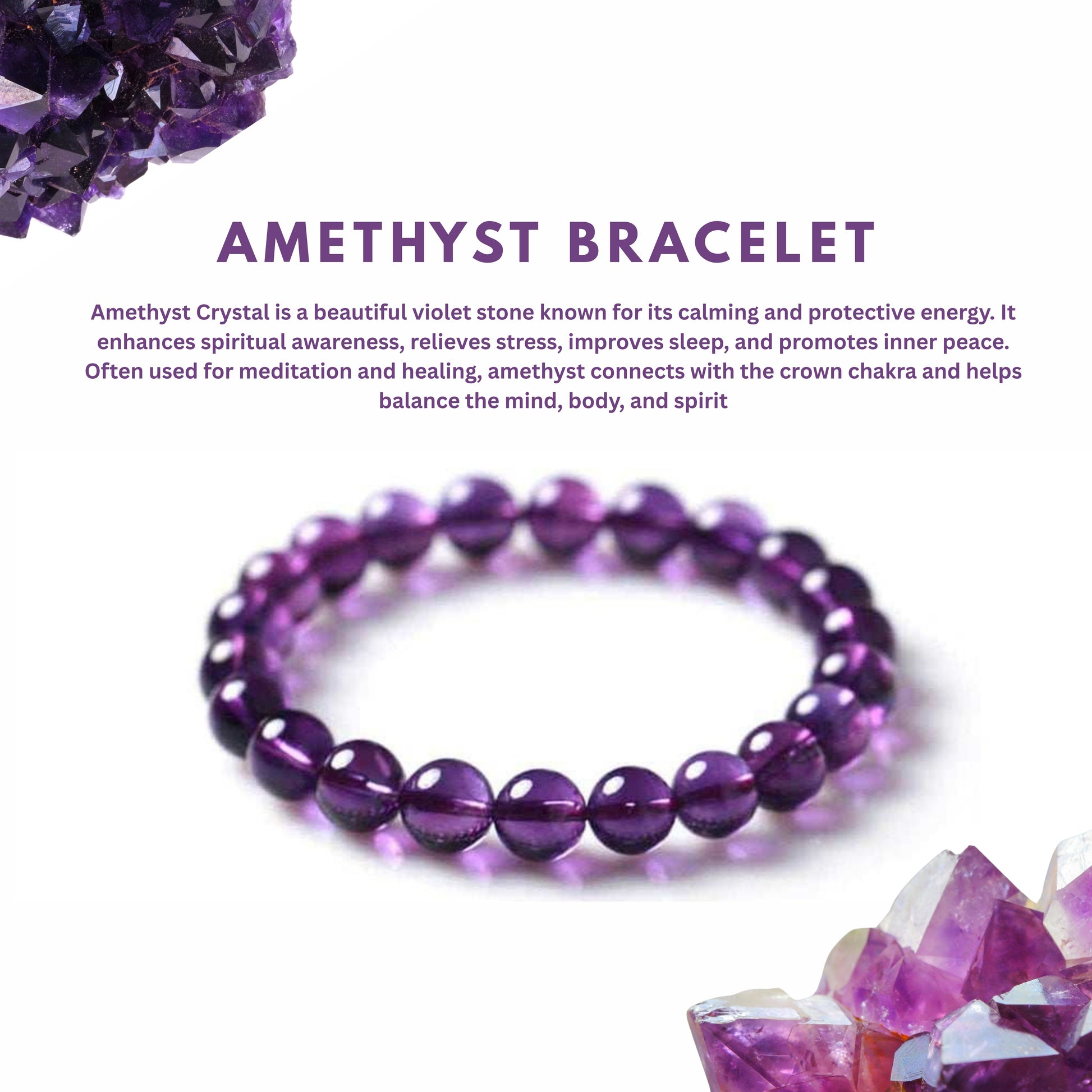 AMETHYST CRYSTAL BRACELET