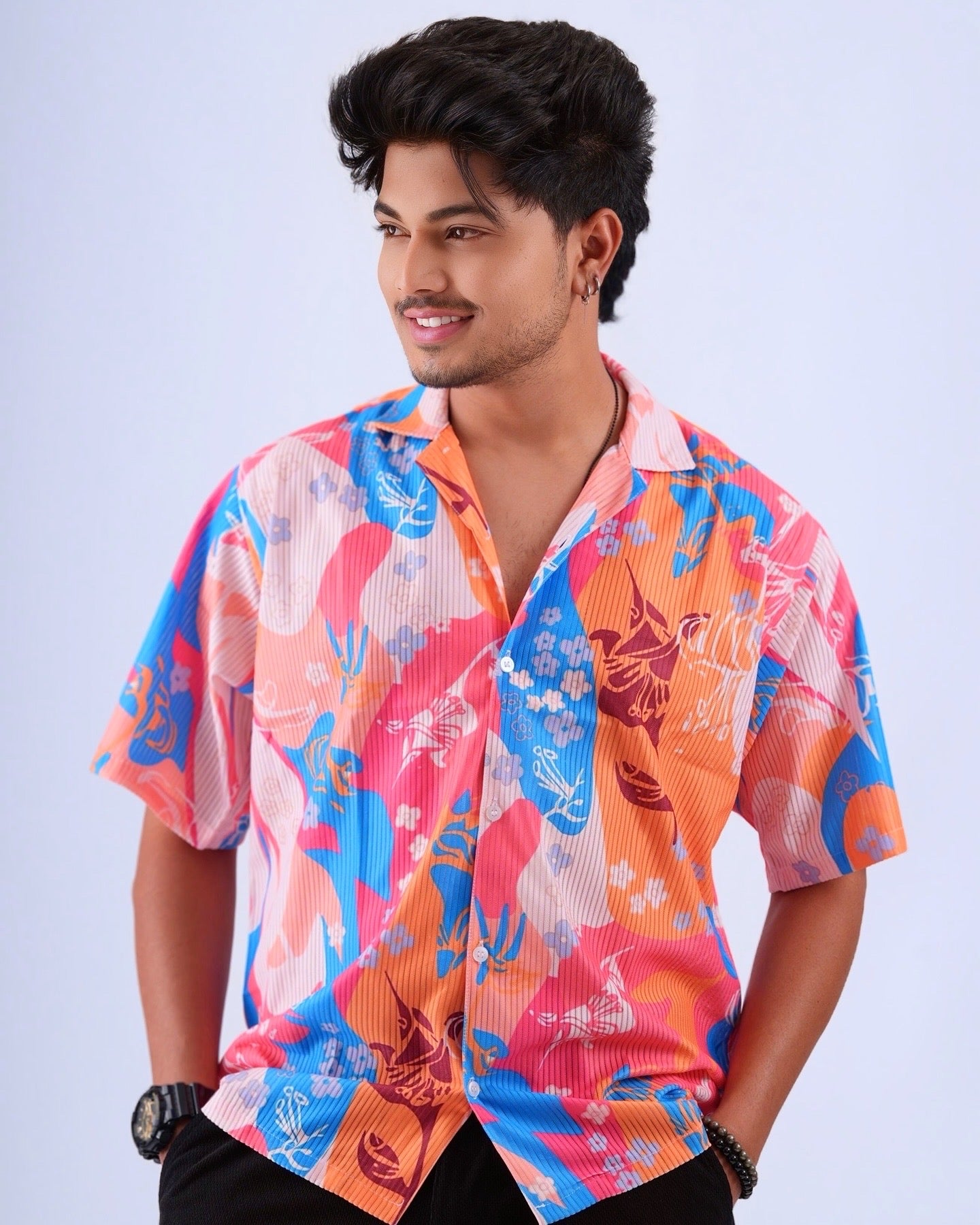 Tropical Riot – Multicolor Abstract Cuban Color Shirt