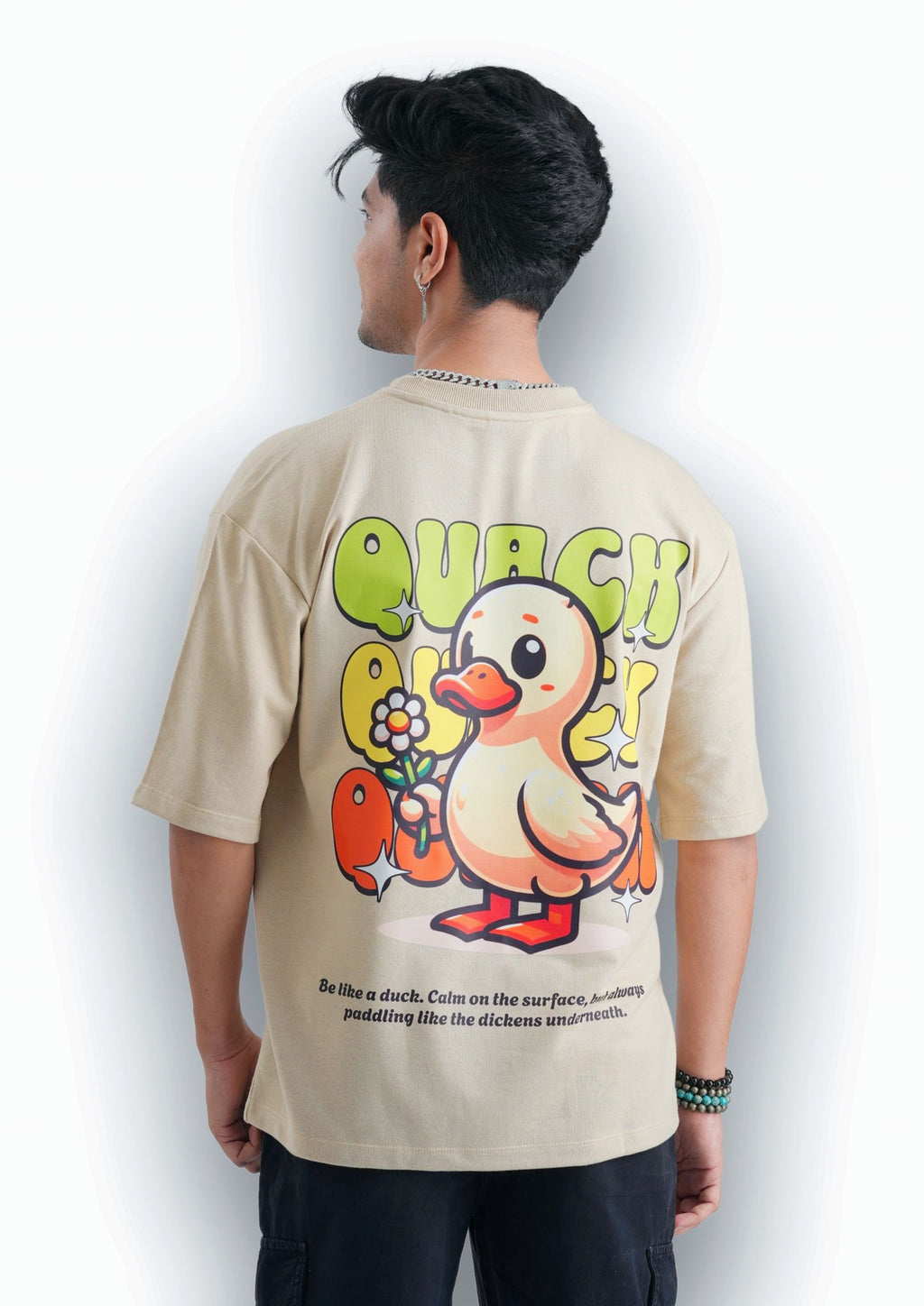 QAUCK-Oversize Tee 100% Cotton French Terry