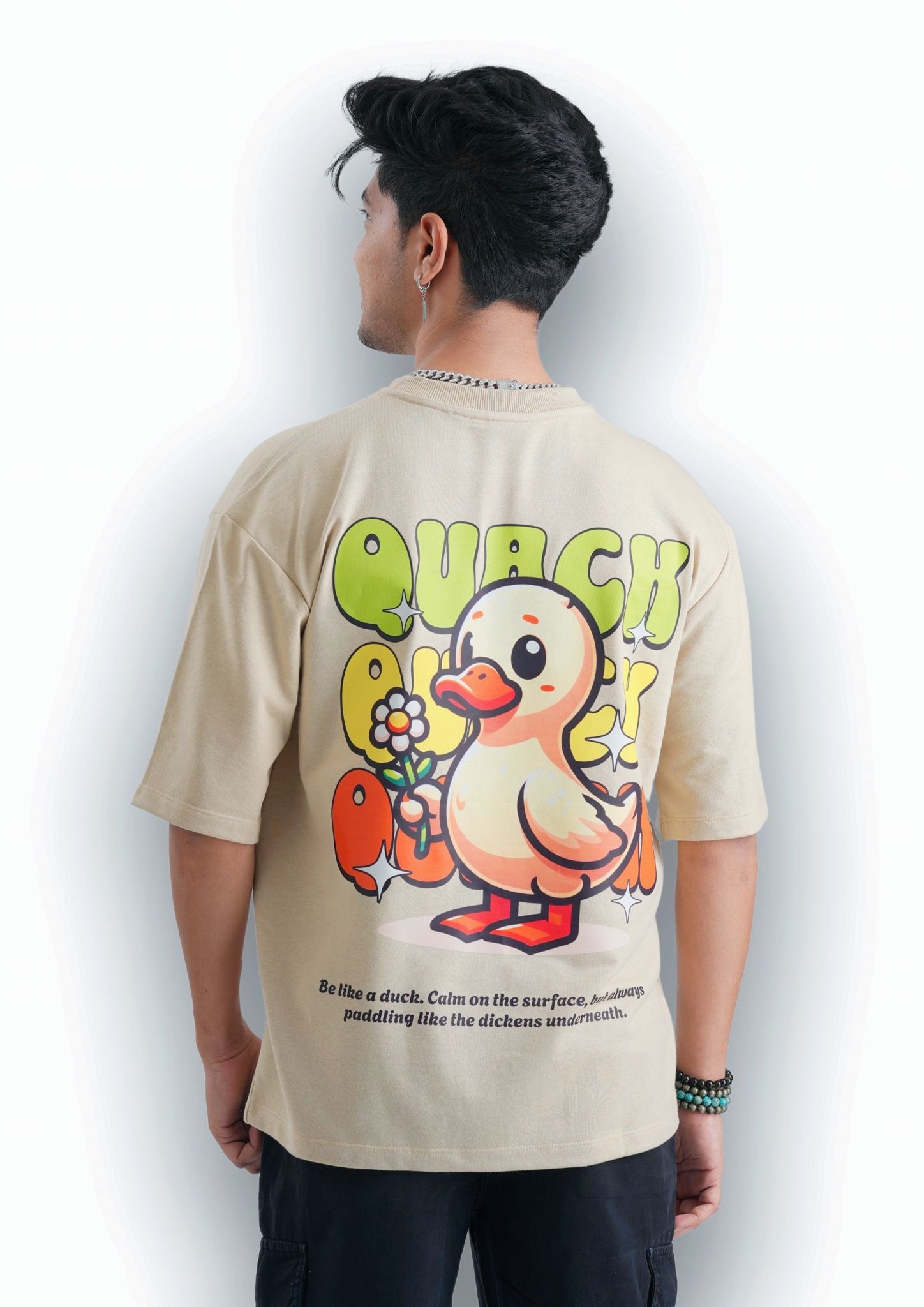 QAUCK-Oversize Tee 100% Cotton French Terry