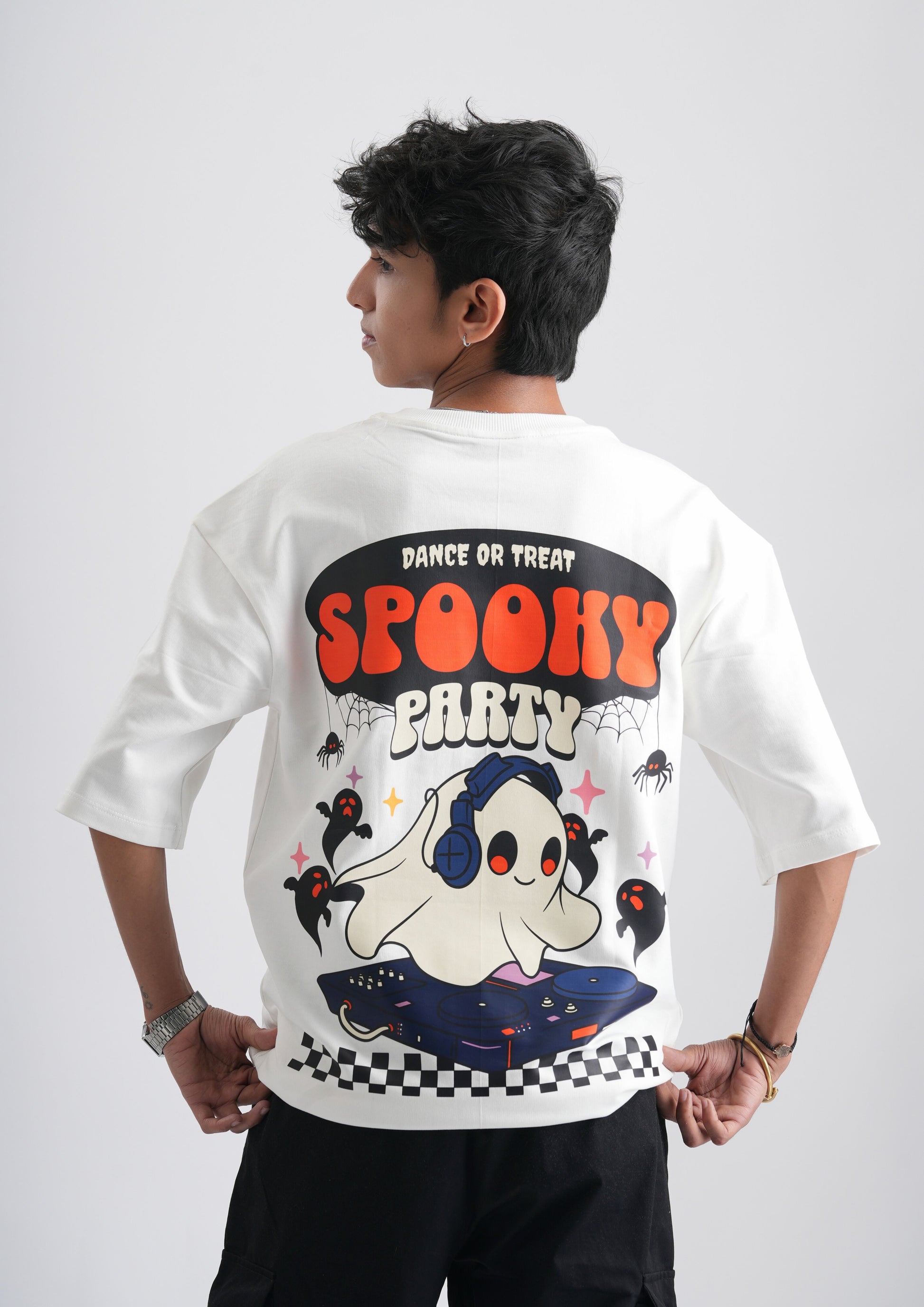 SPOOKY-Oversize Tee 100% Cotton French Terry