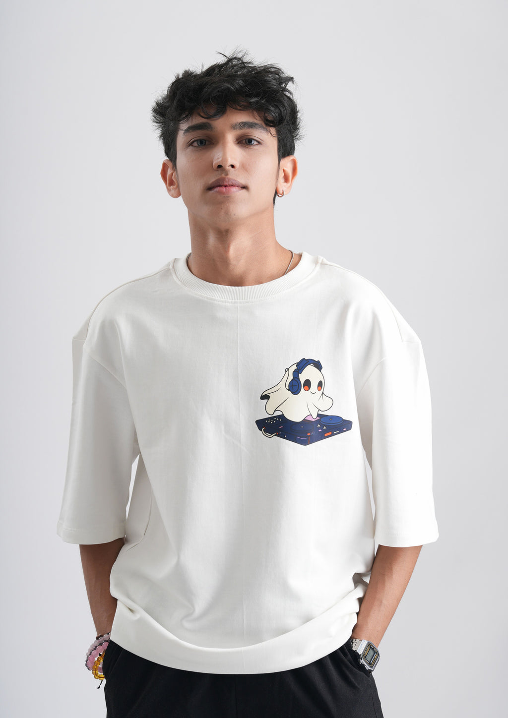 SPOOKY-Oversize Tee 100% Cotton French Terry