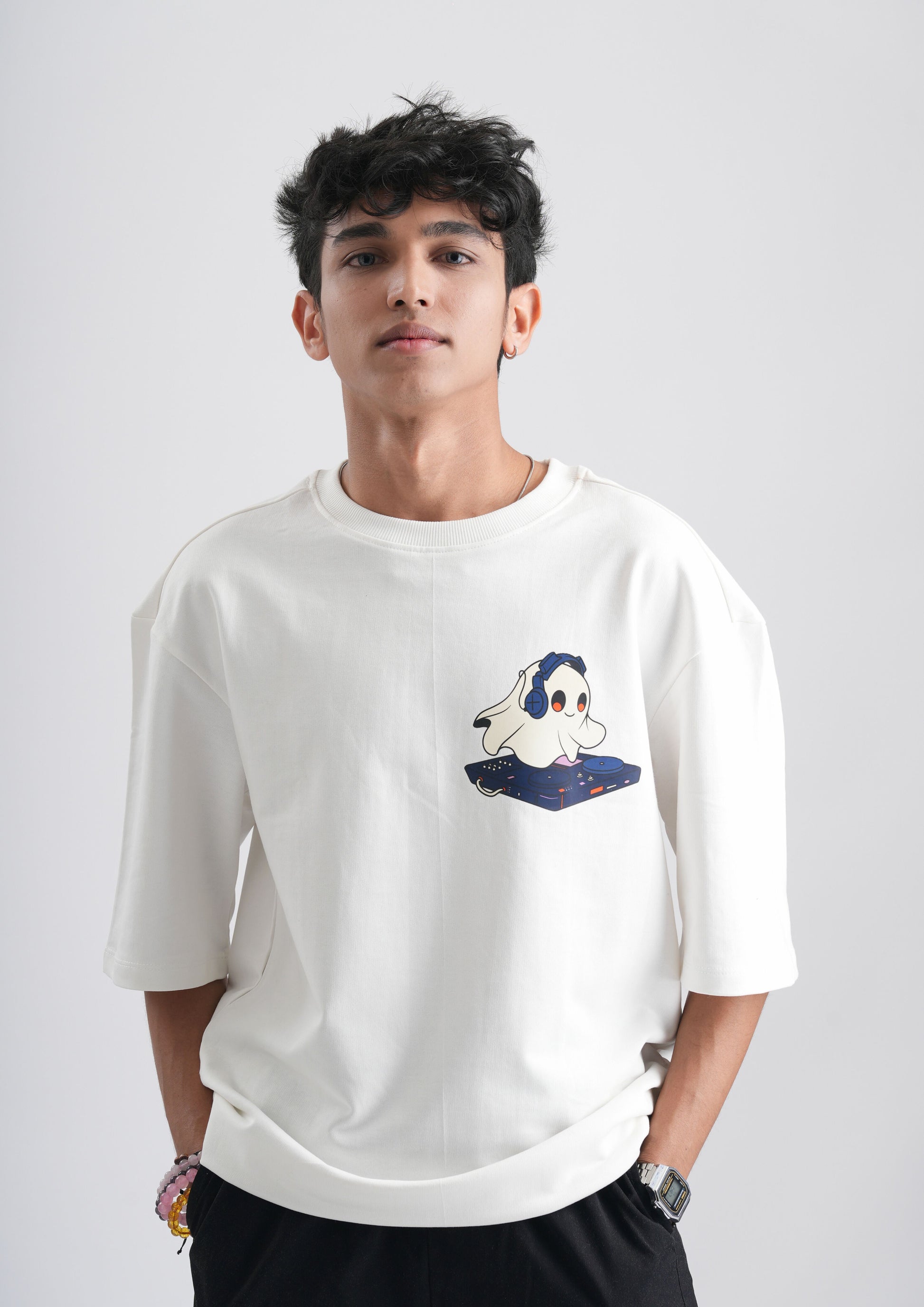SPOOKY-Oversize Tee 100% Cotton French Terry